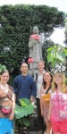 The group in front of a Jizo statue (protector of children and travelers in Japanese Buddhism) with Hattori-san, a Buddhist monk, at his temple, Jikei-ji, in Mikuni, Osaka, where I used to live.